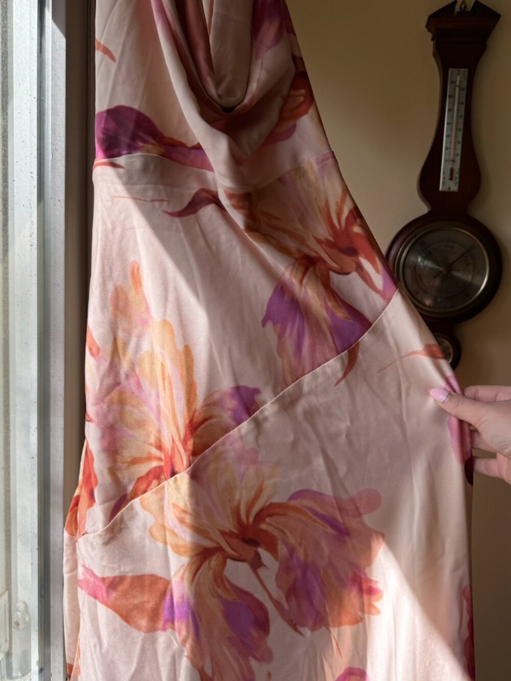 Champagne Floral Dress | 12th Tribe Valentina Light Pink Maxi Dress Size XL - Picture 5 of 11